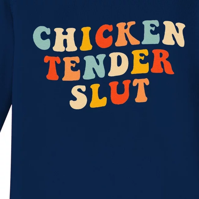 Chicken Tender Slut Retro Baby Long Sleeve Bodysuit