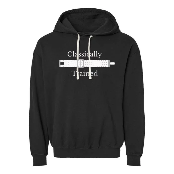 Classically Trained Slide Rule Mechanical Analog Calculator Garment-Dyed Fleece Hoodie