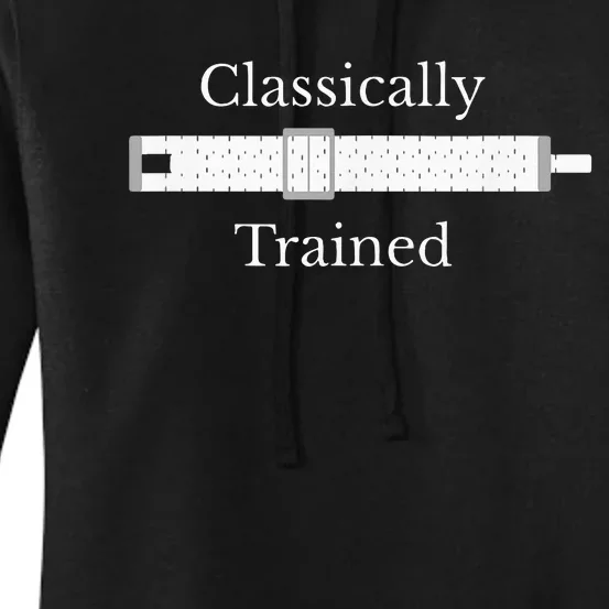 Classically Trained Slide Rule Mechanical Analog Calculator Women's Pullover Hoodie