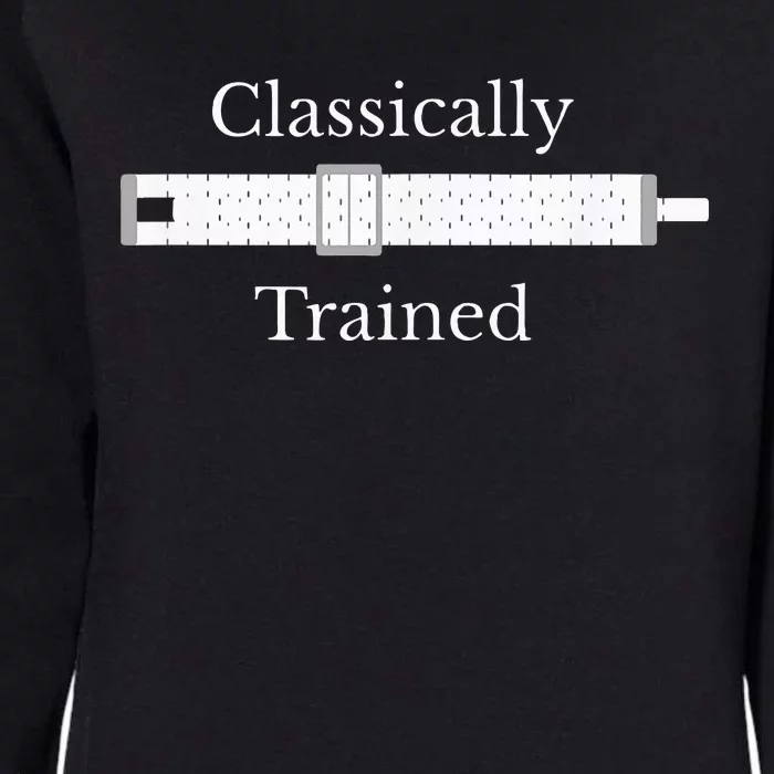 Classically Trained Slide Rule Mechanical Analog Calculator Womens California Wash Sweatshirt