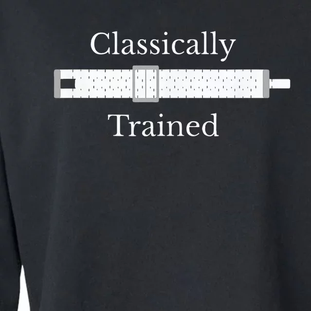 Classically Trained Slide Rule Mechanical Analog Calculator Cropped Pullover Crew