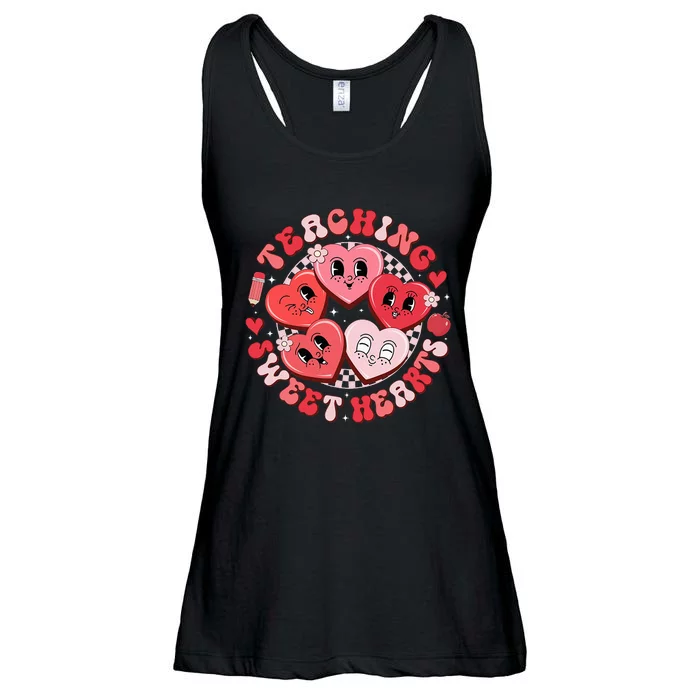 Cute Teaching Sweethearts Candy Heart Valentines Day Teacher Ladies Essential Flowy Tank