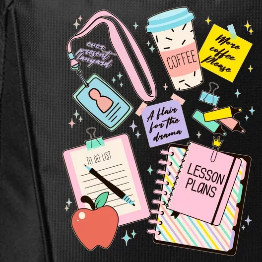 Cute Teacher Stuff School Life City Backpack