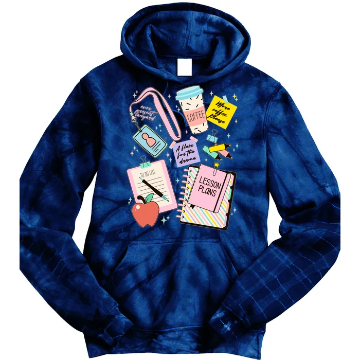 Cute Teacher Stuff School Life Tie Dye Hoodie