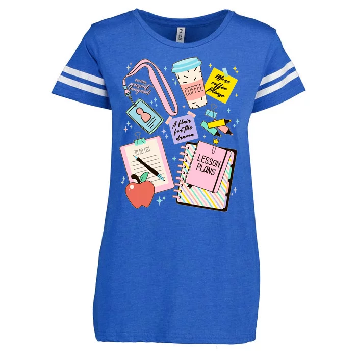 Cute Teacher Stuff School Life Enza Ladies Jersey Football T-Shirt