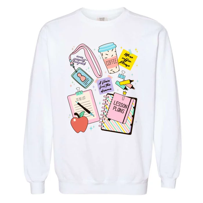 Cute Teacher Stuff School Life Garment-Dyed Sweatshirt