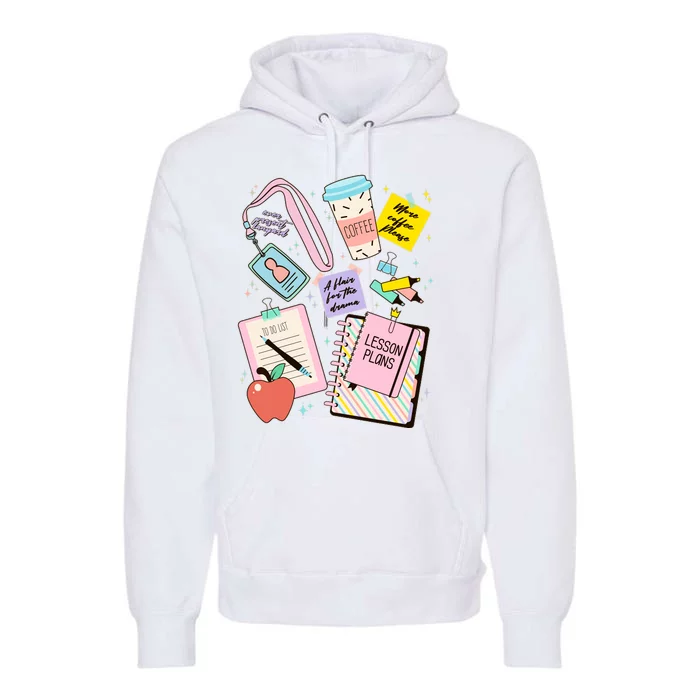 Cute Teacher Stuff School Life Premium Hoodie