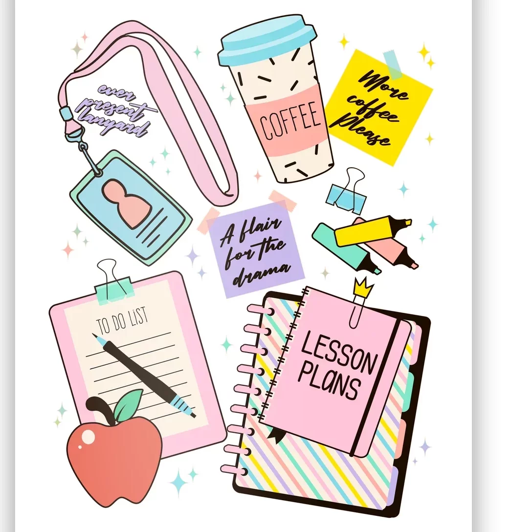 Cute Teacher Stuff School Life Poster