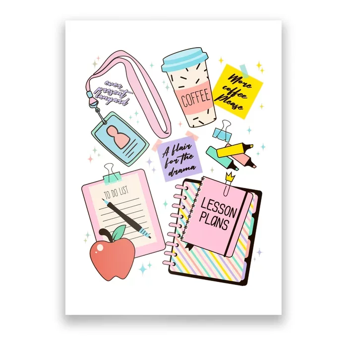 Cute Teacher Stuff School Life Poster