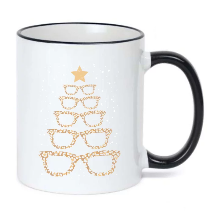 Christmas Tree Sunglasses Eyeglasses For Optometrist Xmas Funny Gift Black Color Changing Mug