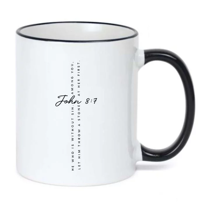 CanT Throw Stones While Washing Feet John 87 Black Color Changing Mug