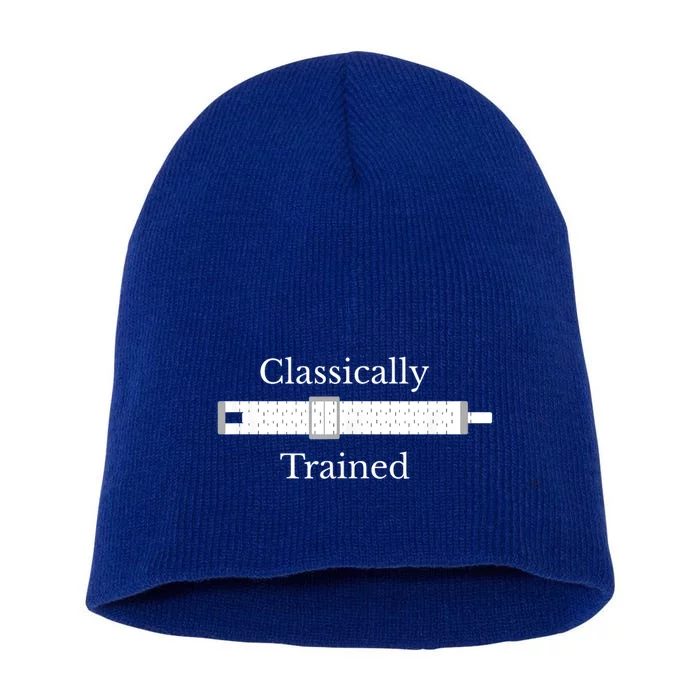 Classically Trained Slide Rule Mechanical Analog Calculator Meaningful Gift Short Acrylic Beanie