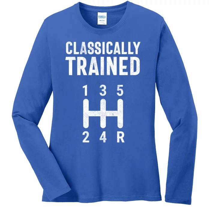 Classically Trained Stick Driver Ual Transmission Car Cute Gift Ladies Long Sleeve Shirt