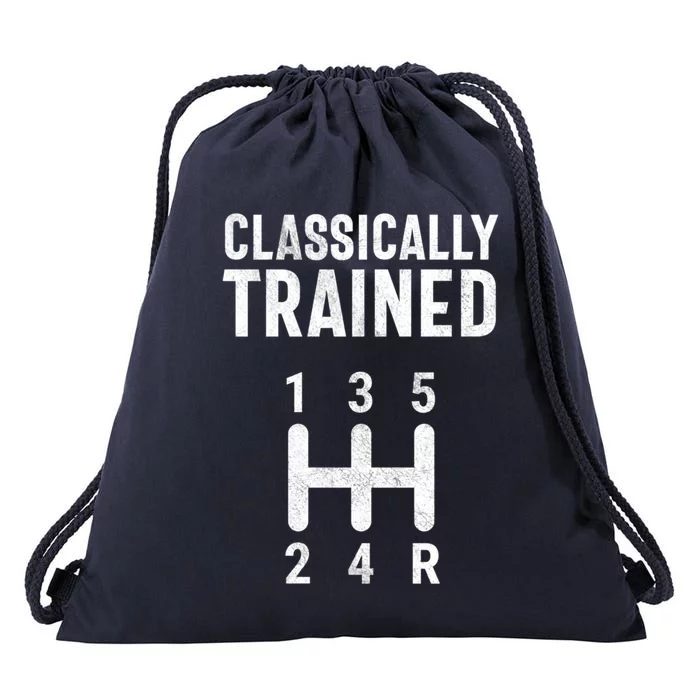 Classically Trained Stick Driver Ual Transmission Car Cute Gift Drawstring Bag