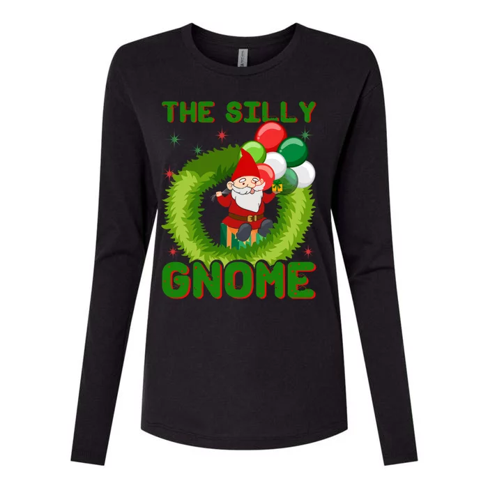 Christmas The Silly Gnome Gift Womens Cotton Relaxed Long Sleeve T-Shirt