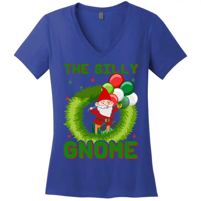 Christmas The Silly Gnome Gift Women's V-Neck T-Shirt