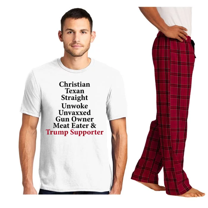 Christian Texan Straight Unwoke Gun Owner Trump Pajama Set