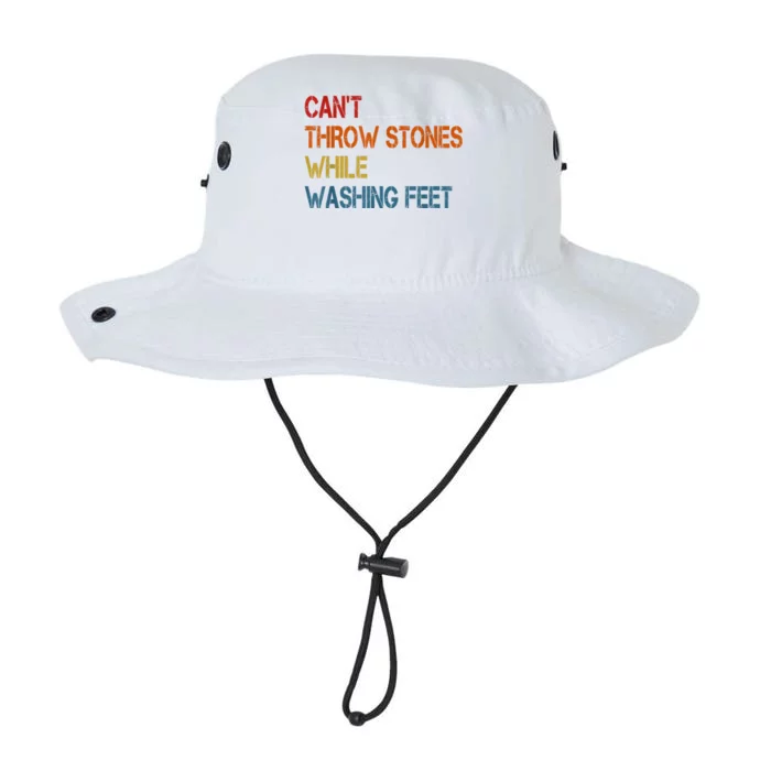 Can't Throw Stones While Washing Feet Vintage Funny Sayings Legacy Cool Fit Booney Bucket Hat