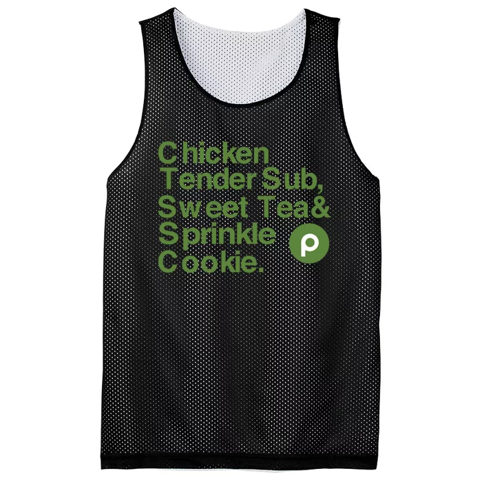 Chicken Tender Sub Sweet Tea Sprinkle Cookie Mesh Reversible Basketball Jersey Tank