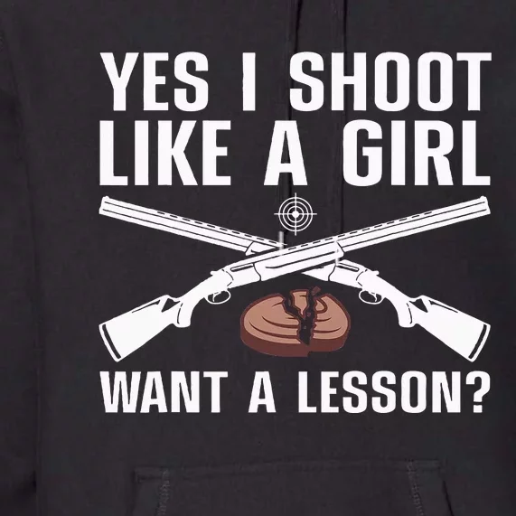 Cool Trap Shooting Mom Skeet Shooting Target Premium Hoodie