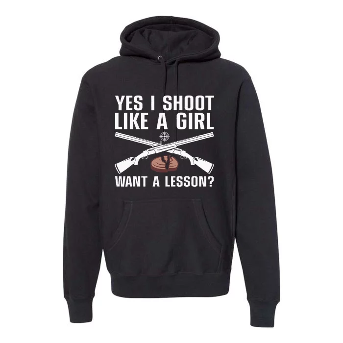 Cool Trap Shooting Mom Skeet Shooting Target Premium Hoodie