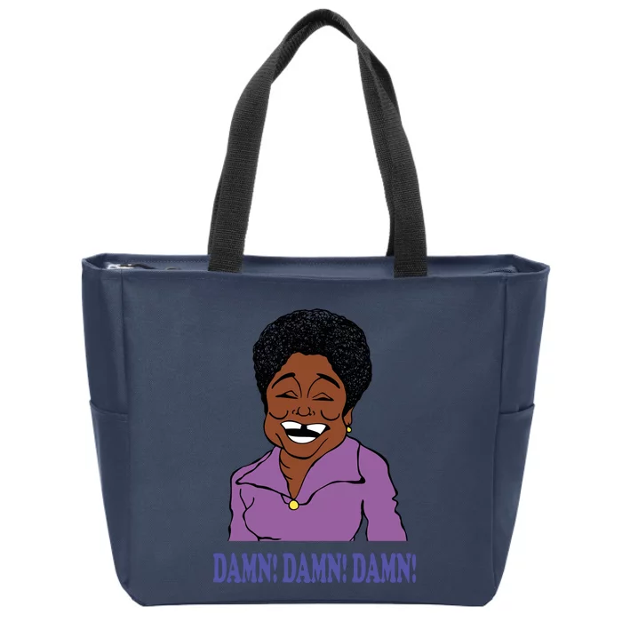 Classic TV Show Sitcom Good Times Damn Damn Damn Zip Tote Bag