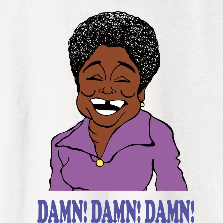 Classic TV Show Sitcom Good Times Damn Damn Damn Women's Crop Top Tee