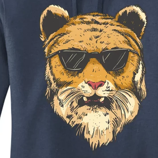 Cool Tiger Sunglasses Retro Women's Pullover Hoodie