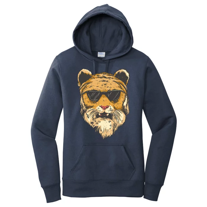 Cool Tiger Sunglasses Retro Women's Pullover Hoodie