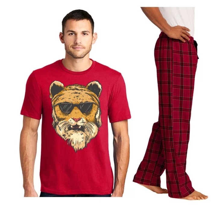 Cool Tiger Sunglasses Retro Pajama Set