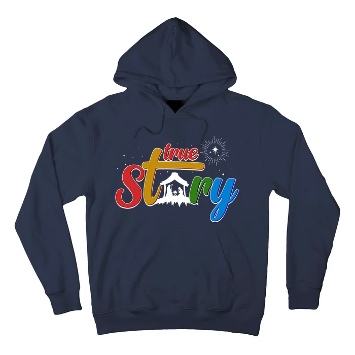 Christmas True Story Christian Nativity Scene Hoodie