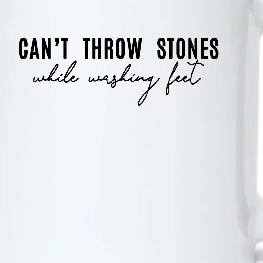 Can't Throw Stones While Washing Feet Trending Black Color Changing Mug