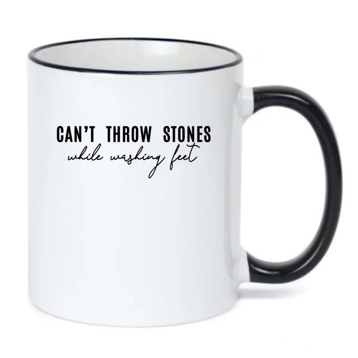 Can't Throw Stones While Washing Feet Trending Black Color Changing Mug