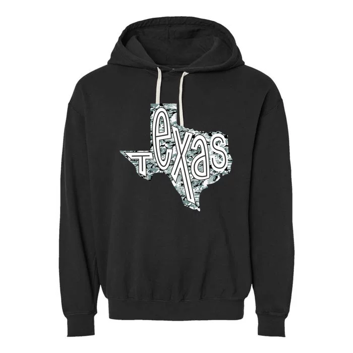 Camouflage Texas State Logo Garment-Dyed Fleece Hoodie