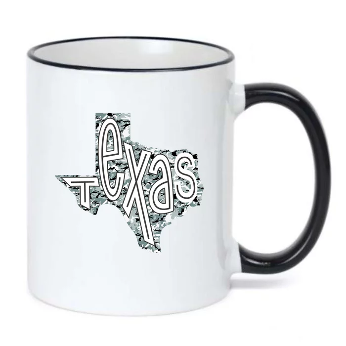 Camouflage Texas State Logo Black Color Changing Mug