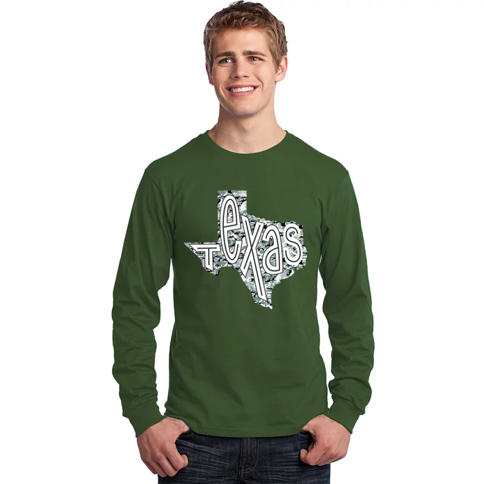 Camouflage Texas State Logo Long Sleeve Shirt