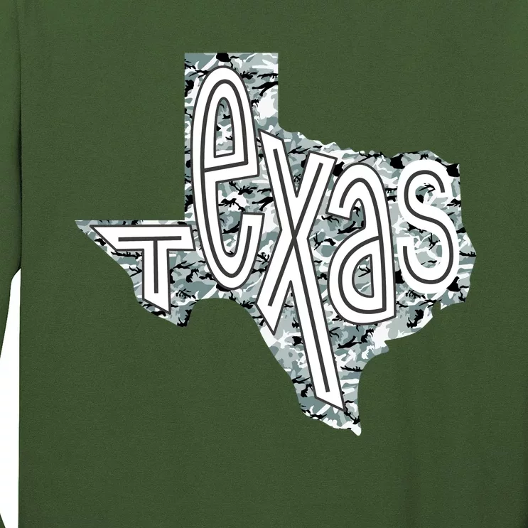 Camouflage Texas State Logo Long Sleeve Shirt