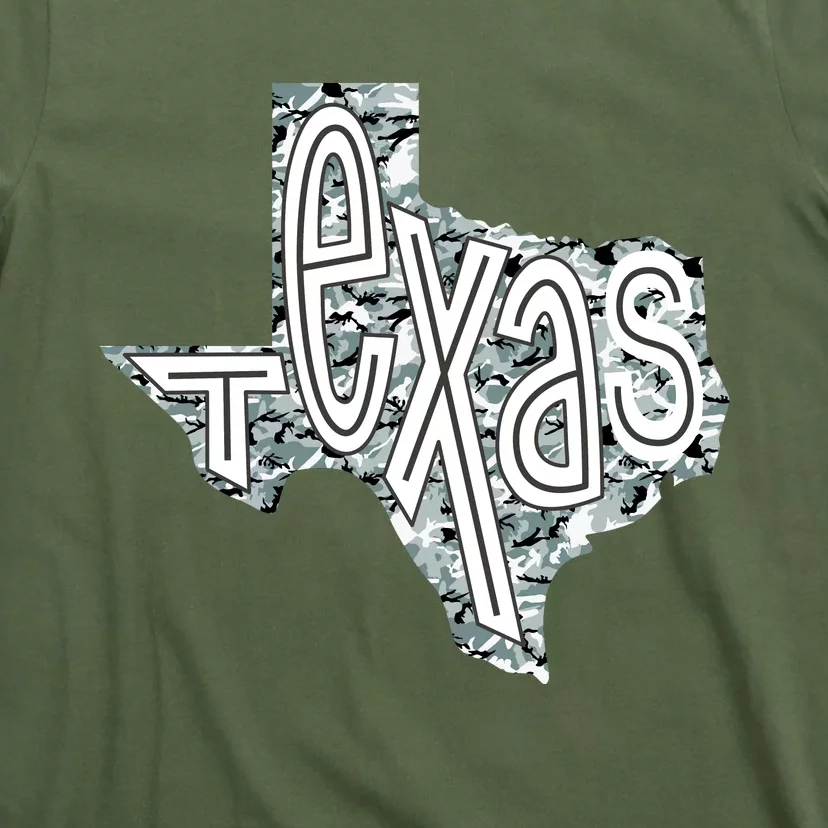 Camouflage Texas State Logo T-Shirt