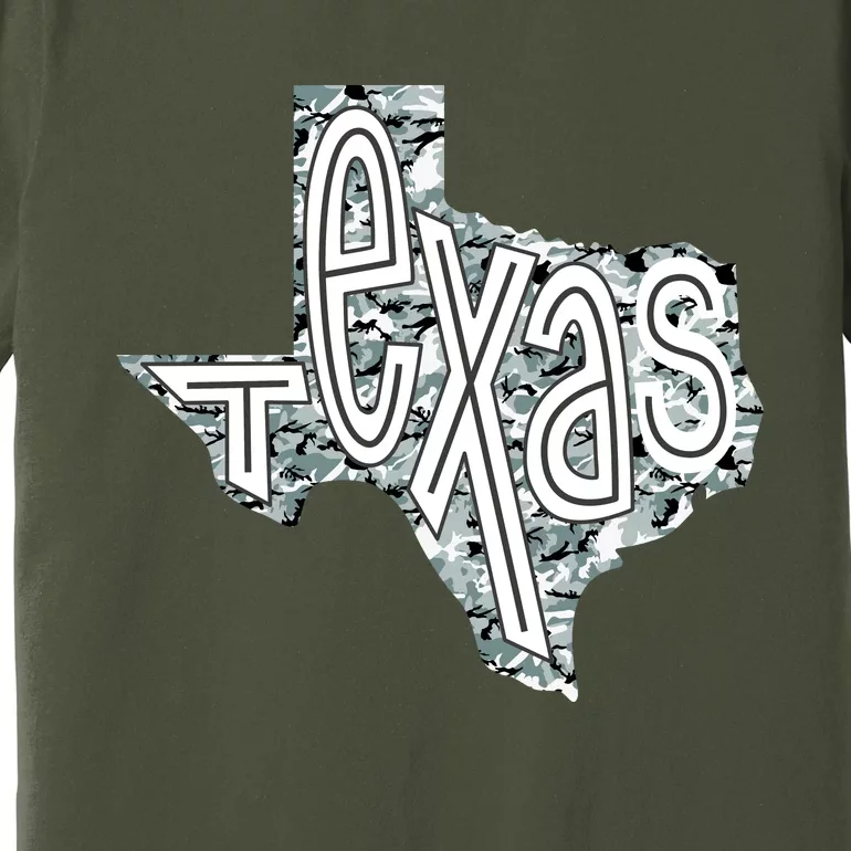 Camouflage Texas State Logo Premium T-Shirt