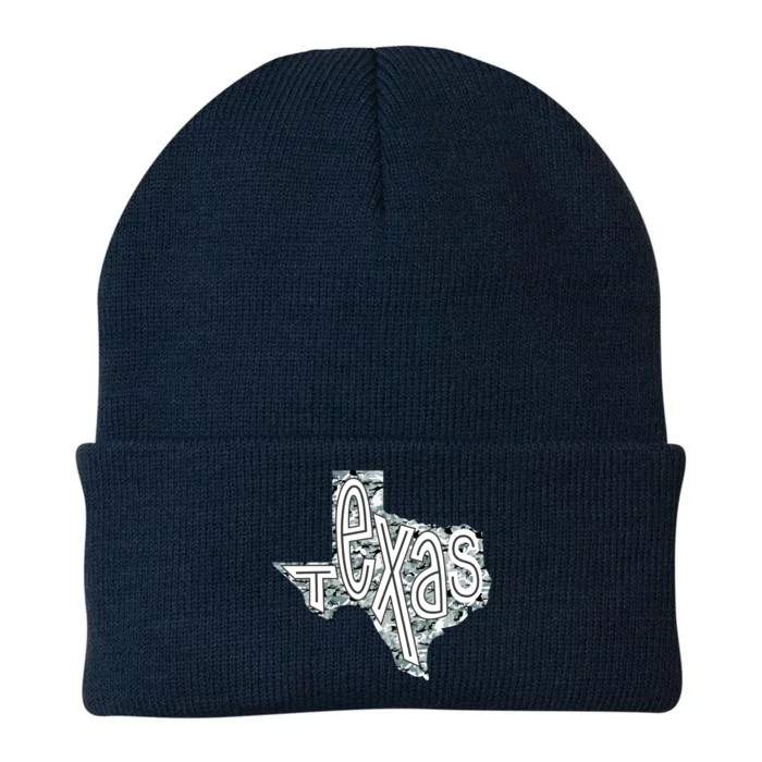 Camouflage Texas State Logo Knit Cap Winter Beanie