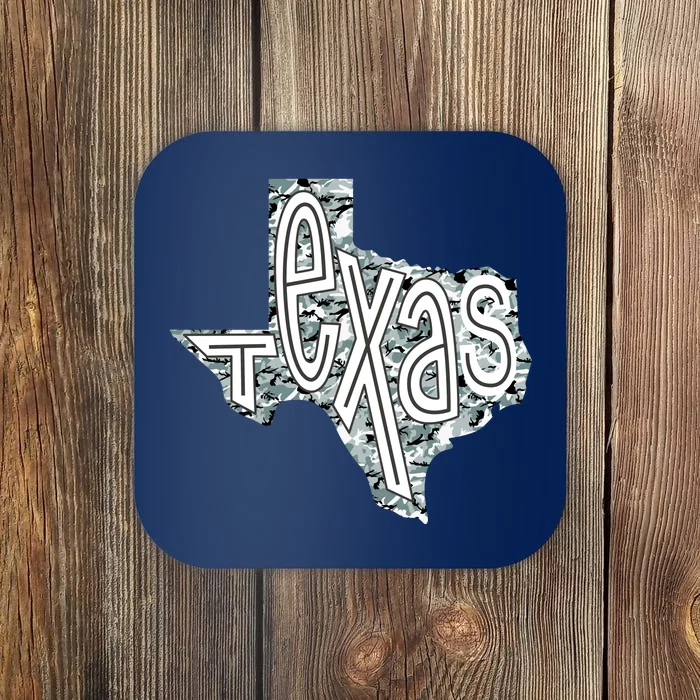 Camouflage Texas State Logo Coaster