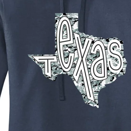 Camouflage Texas State Logo Women's Pullover Hoodie