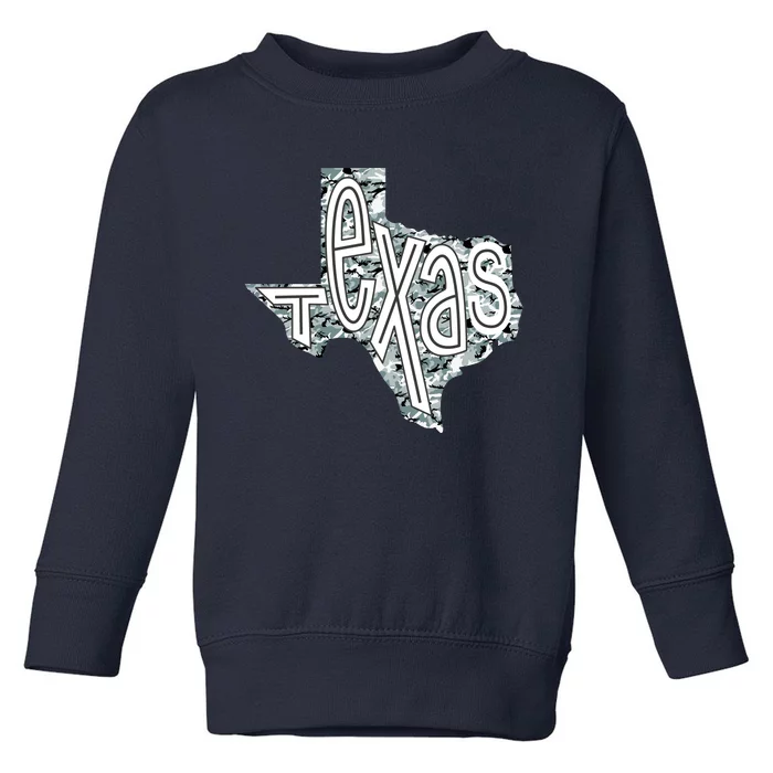 Camouflage Texas State Logo Toddler Sweatshirt