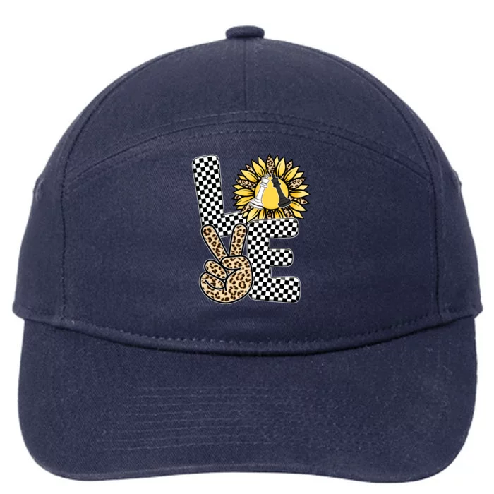 Chess T Shirts Love Chessboard Leopard Sunflower Graphic Plus Size 7-Panel Snapback Hat