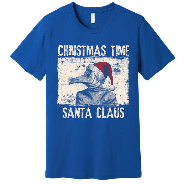 Christmas Time Santa Claus Plague Doctor Quarantine Pandemic Gift Premium T-Shirt