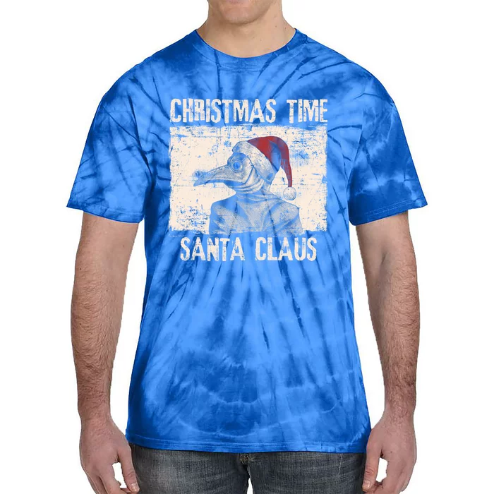 Christmas Time Santa Claus Plague Doctor Quarantine Pandemic Gift Tie-Dye T-Shirt