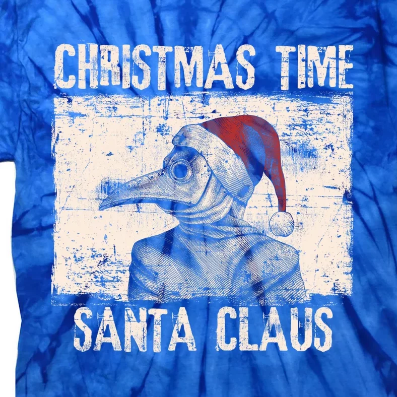 Christmas Time Santa Claus Plague Doctor Quarantine Pandemic Gift Tie-Dye T-Shirt