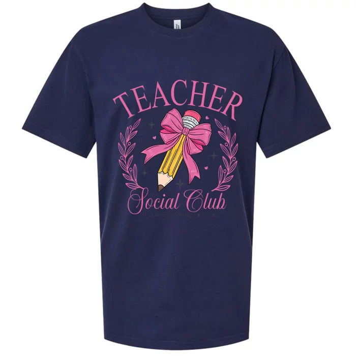 Coquette Teacher Social Club Teacher Is A Work Of Heart Sueded Cloud Jersey T-Shirt