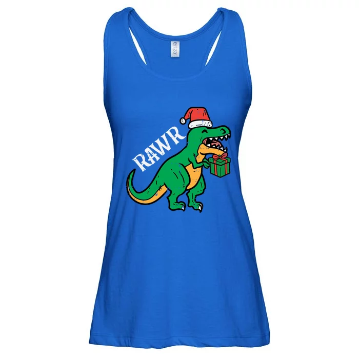 Christmas Trex Santa Rawr Cute Xmas Dino Meaningful Gift Ladies Essential Flowy Tank