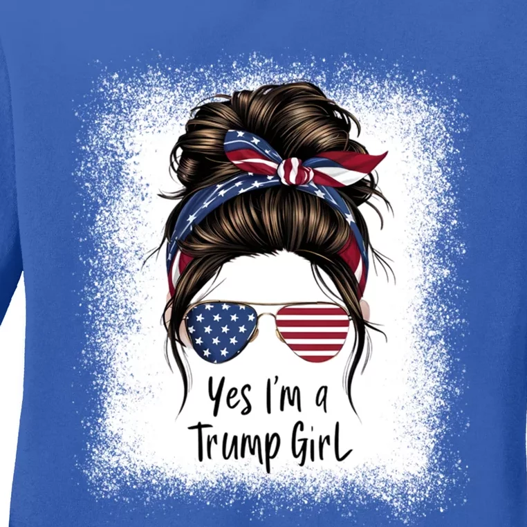 Cute Trump Saying Yes I M A Trump Gift Ladies Long Sleeve Shirt